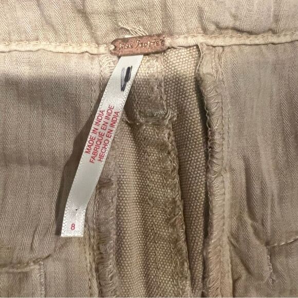 NWOT Free people All Yours Micro Cargo Shorts low rise tan women's size 8 - Picture 11 of 12